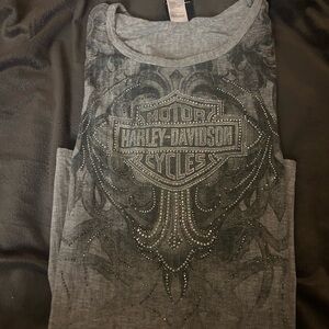 Harley-Davidson Embellished 3/4 Top